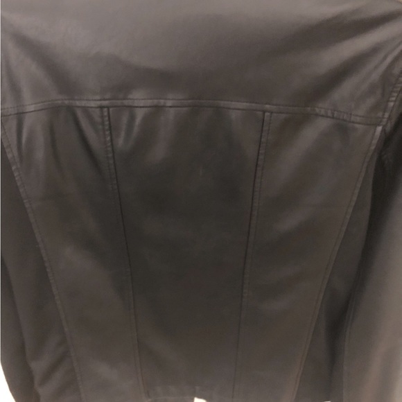 Faux leather and fabric jacket Ann Taylor - Picture 4 of 8